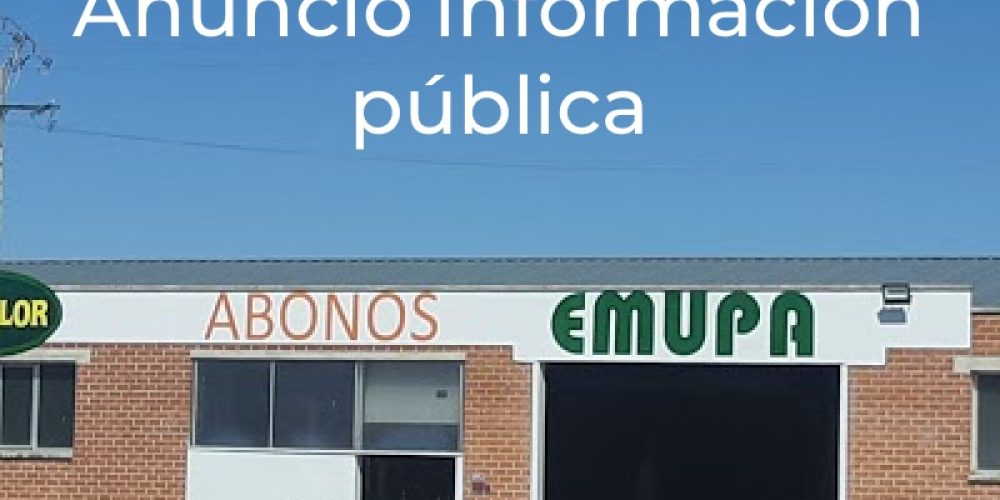 Anuncio información pública