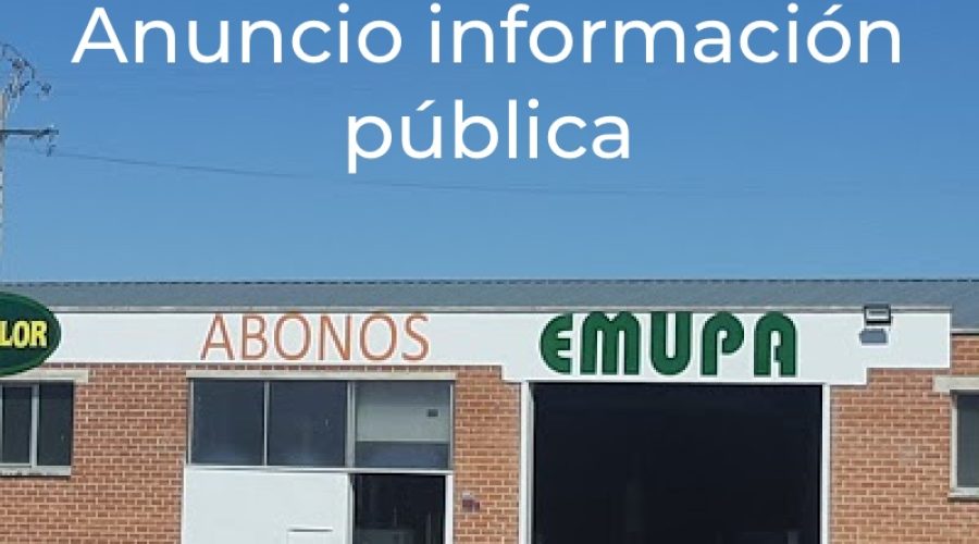 Anuncio información pública